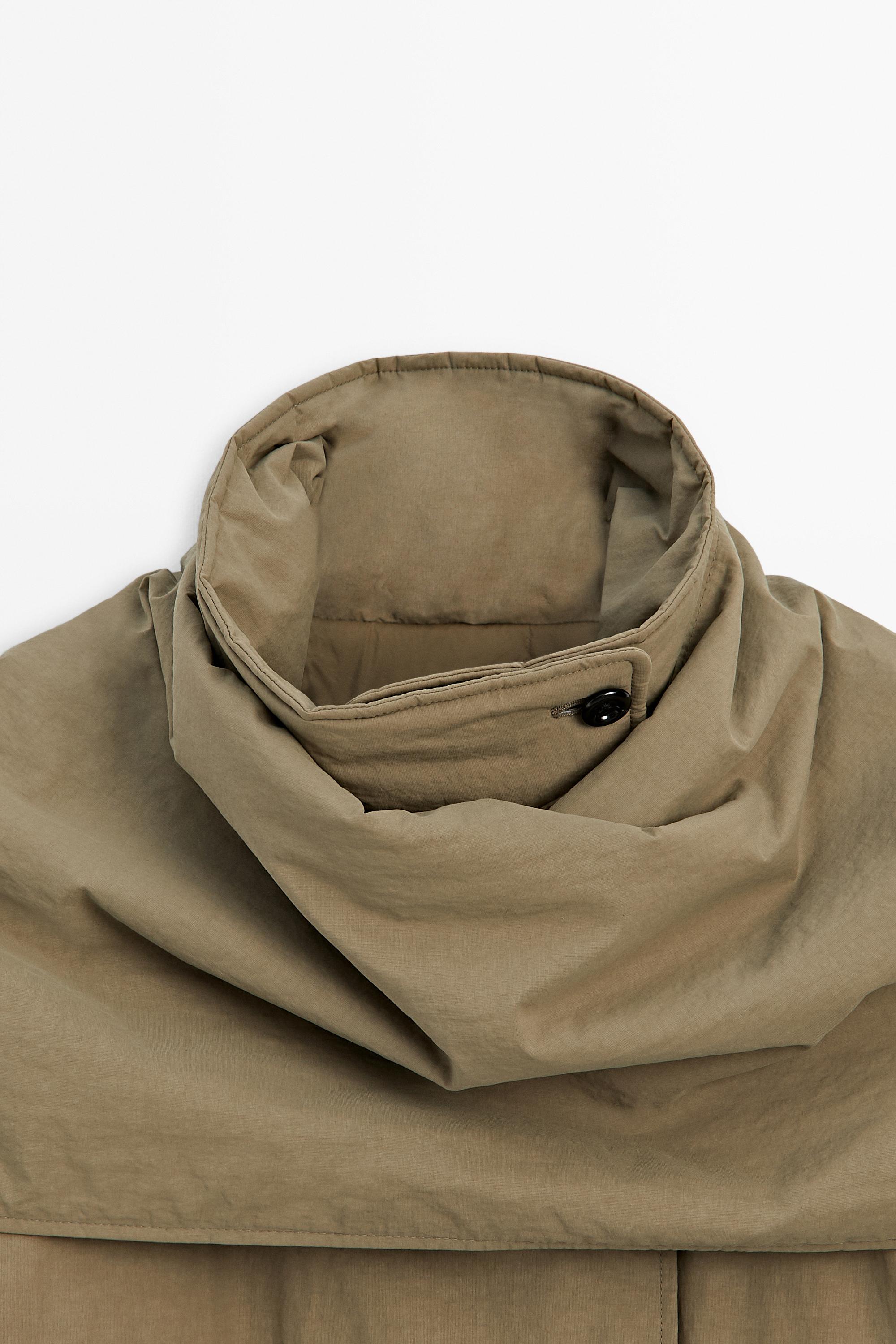 Quilted bomber jacket with scarf